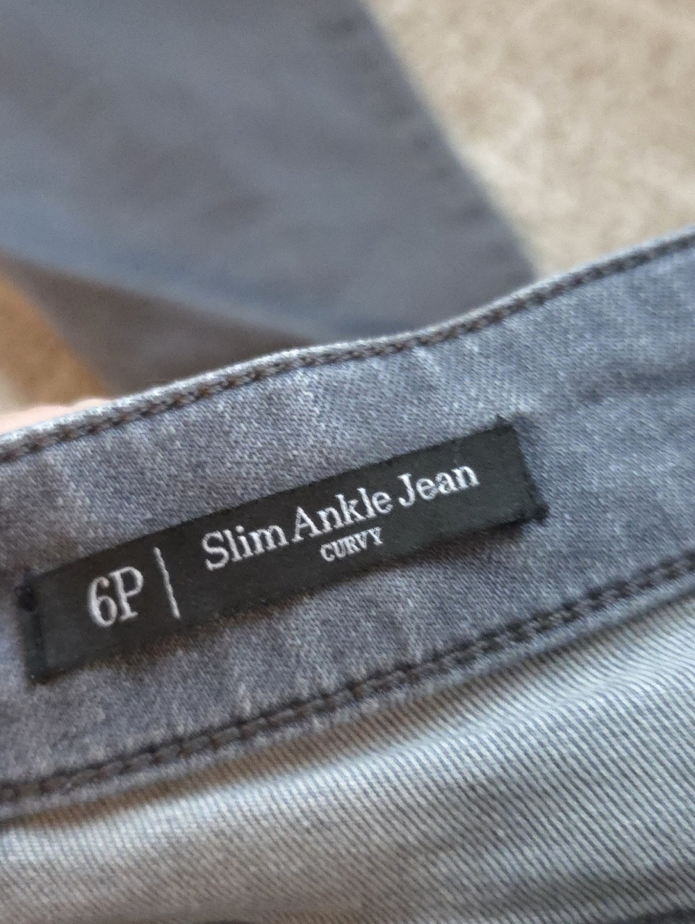 Talbots Slim Ankle Dark Gray Grey Jeans 6P - Picture 6 of 7